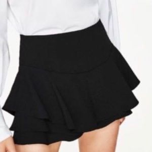 Zara Black Mini Skort